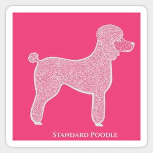 Poodle dog design with names Sticker